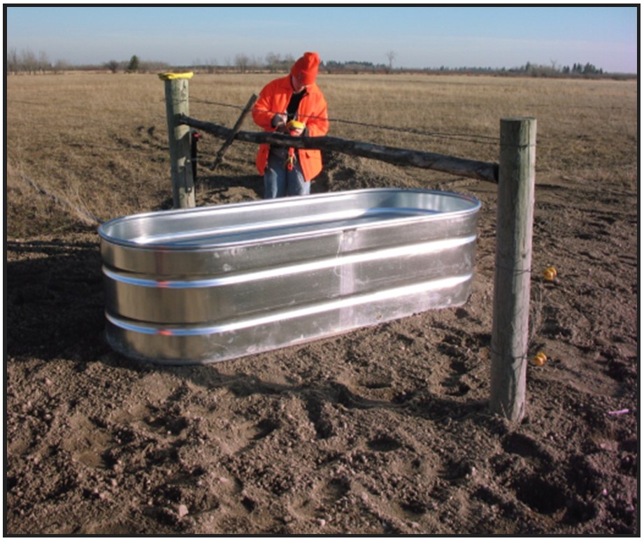 Watering tank photo for rotational grazing system