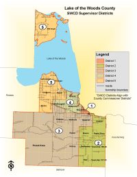 Lake of the Woods County SWCD Supervisor Districts Map