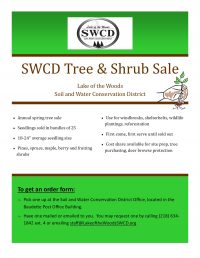Flyer for the annual tree sale program